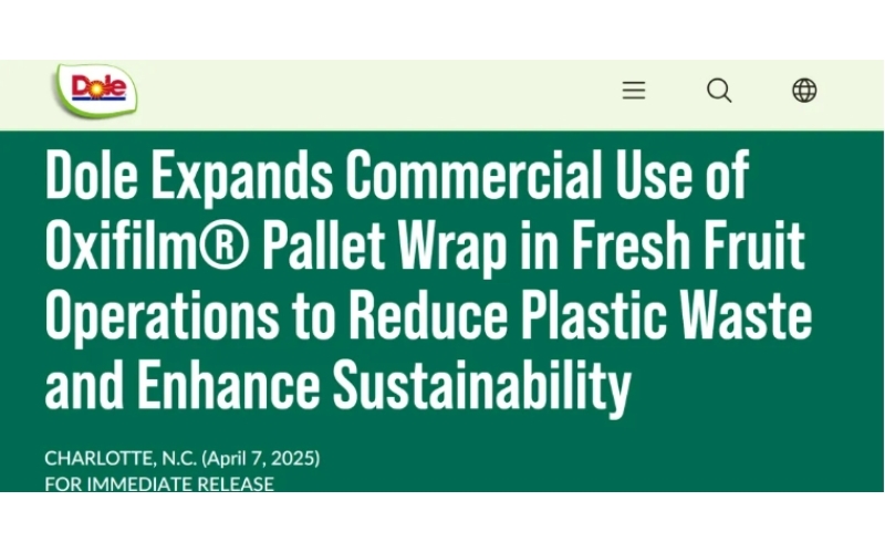 Dole全面導入呼吸纏繞膜，年減塑68萬公斤！